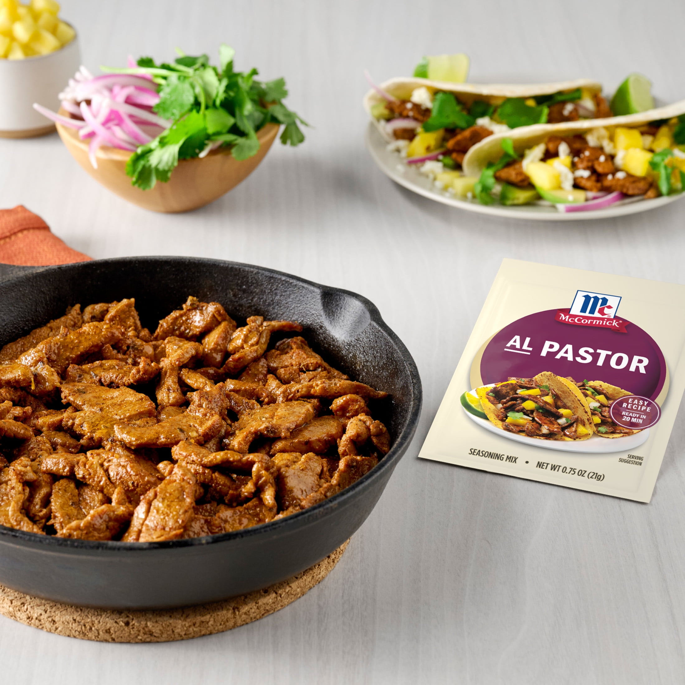 (12 pack) McCormick Al Pastor Seasoning Mix, 0.75 oz Packet