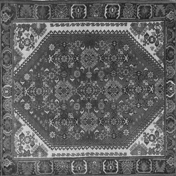 Ahgly Company Indoor Square Persian Gray Traditional Area Rugs, 5' Square