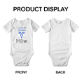thumbnail image 3 of I Love My Israeli Mom Cute Baby Bodysuits Newborn Clothes (White, 3-6 Months), 3 of 5