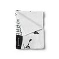 thumbnail image 2 of Father's Day Soft Flannel Fleece Blanket, My Dad is My Hero Lettering Big Small Ship in the Ocean Love Dad, Cozy Plush for Indoor and Outdoor Use, 50" x 60", Dark Blue Grey and White, by Ambesonne, 2 of 5