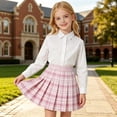thumbnail image 2 of RTKFRFLM School Uniform&nbsp;for Girls Basic Pleated Skirt Classic Preppy Short Tennis Skirt Back to School Uniform Bottoms Girls Back to School Clothes, 2 of 4