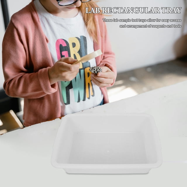 WHAMVOX 4Ud Bandejas Plásticas Rectangulares Para Laboratorio Con Para Evitar Derrames Y Organizar Reactivos