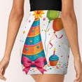 thumbnail image 5 of Birthday Party Fun Colorful Balloons Women's Shorts Non-Slip Single Pocket A-line Trouser Skirt Summer Shorts Casual Shorts for Women, 5 of 7