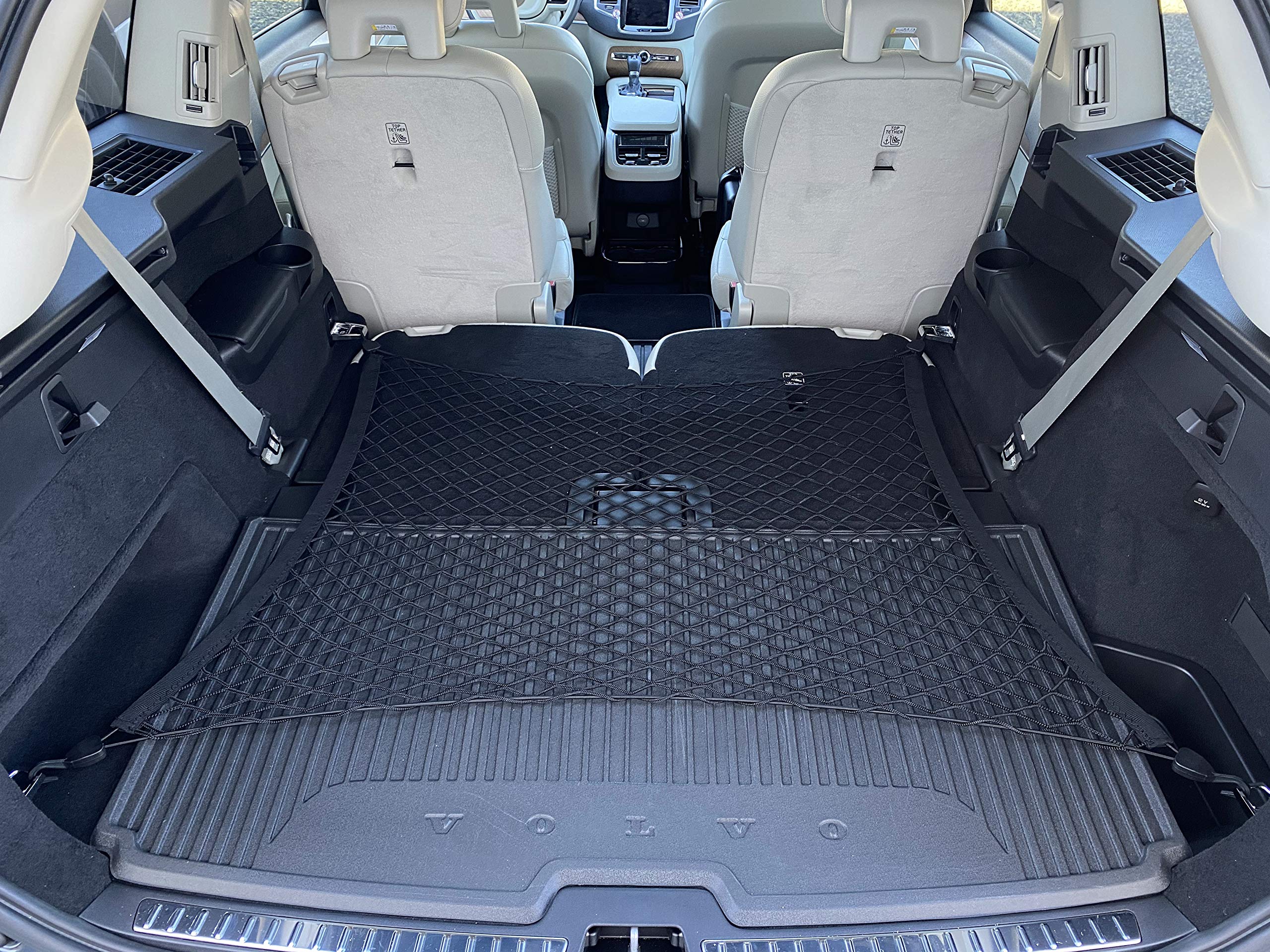 Floor Style Trunk Mesh Cargo Net for Volvo XC90 2015 2023 Car Accessories Premium Trunk