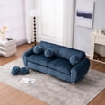 thumbnail image 5 of Living Room Corduroy Sofa | Supportive Cushions for Relaxing | Using Solid + Manufactured Wood | Easy to Put Together, 5 of 5