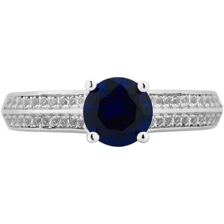 Created Blue And White Saphhire Gemston