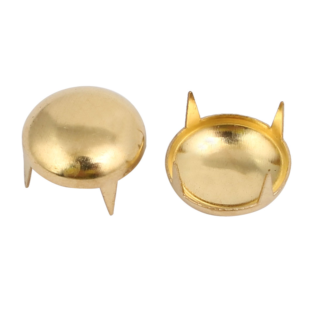 Unique Bargains 100pcs Brass 10mm Dia Round Head Paper Fastener