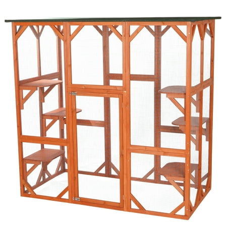 Trixie Rock - Trixie Wooden Outdoor Cat Sanctuary, 70.75 x 70.75 x 38.50 In