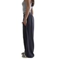 thumbnail image 3 of Women'S Wide Leg Sweatpants Baggy Straight Leg Sweat Pants with Pockets Dark Gray XL, 3 of 9