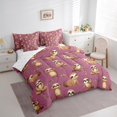 thumbnail image 3 of Manfei Animal Sloth 7-Piece Twin Bedding Sets,Jungle Safari Bedding Comforter Set,Kawaii Wildlife Breathable Sheet Sets,Super Cozy Cartoon Room Decorative,Reversible, 3 of 7