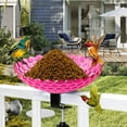 thumbnail image 3 of sruoe Bird Feeders, Bird Baths Outdoor, BirdBaths for the Garden, Miniature Feeder, Natural Flowers Bowl Bird Bath for Outside, Patio, Plastic, 3 of 7