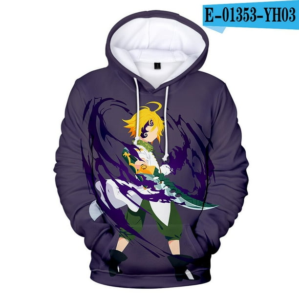 Sudaderas con capucha de los siete pecados capitales chaqueta informal para adultos y ninos tallas para ninos Meliodas jersey de Cosplay016XL Deng Xun unisex Bodega Aurrera en linea