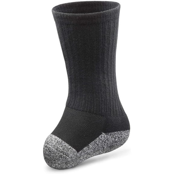 Dr. Comfort Transmet Unisex Crew Socks for Partial Foot Amputation, with Fiber Padding in Heel and Forefoot - Large, Black