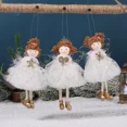 thumbnail image 2 of Christmas Angel Ornaments - Cute Doll Christmas Tree Ornaments Decor - Hat & Cloth for Girls Birthday Party Decorations - Reindeer Angel（White）, 2 of 5