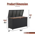 thumbnail image 3 of 120 Gallon Outdoor Storage Box, Large Wicker Deck Box, Waterproof& Weatherproof, UV-resistant Patio Organizer, Black, 3 of 7