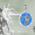 thumbnail image 6 of YAFEINI Sterling Silver St Michael/St Christopher/Jesus/Virgin Mary Necklace for Men Women Catholic/Protector/Talisman Michael Archangel Medal Necklace Jewelry 18+2", 6 of 6