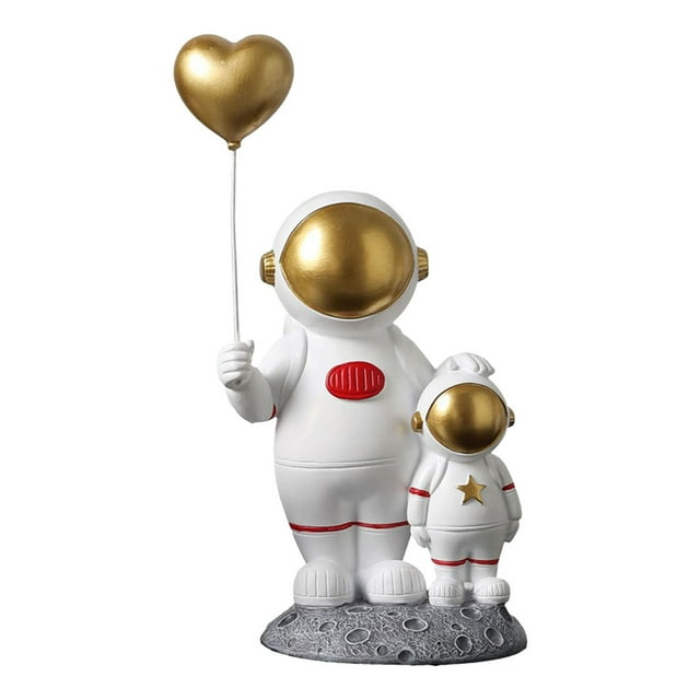 Figura de astronauta padre-hijo, estatua, escultura, adorno, estatua de astronauta, regalo para niños, sala de estar, dormitorio, decoración de fiestas 15x26cm