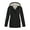 Black, variant on Women's & Men's Spring-Autumn Hooded Trench Coat