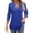 Dark Blue, variant on 3/4 Length Sleeve Womens Tops 2026 Trendy V Neck Pleated Front Tunic Dressy Casual Work Shirt Womens Blouses