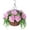 Pink, variant on Artificial Flowers in Hanging Basket Planter for Home Spring Decoration, Silk Hydrangea Outdoor Indoor Arrangements, 12" Metal Coconut Lining Basket with Faux Plant(Champagne)