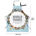 thumbnail image 2 of Kdxio World Travel Apron with Pockets Adjustable Kitchen Aprons for Men Women Waterproof Aprons for Cooking,Drawing,Crafting, Baking Household Cleaning, 2 of 8
