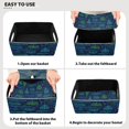 thumbnail image 2 of 2 Pack Foldable Felt Storage Cubes 10.1×6.3×4.7in Open Home Storage Bins for Organizing Shelf, Neon Plume Printed, 2 of 6