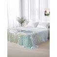 thumbnail image 6 of Queen Flat Sheet Only Blue Ocean Conch Starfish Coral Soft Microfiber Cooling Bedding Sheets Summer Nautical Shell Flat Bed Sheet for Hotel,Home Decor, 6 of 9