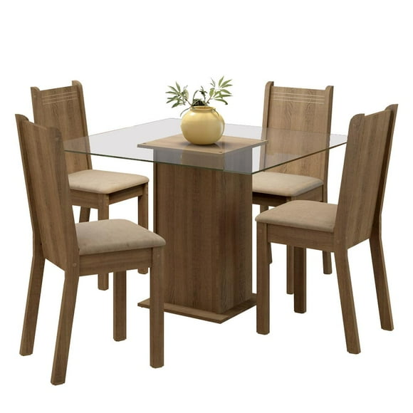 Juego de Comedor Madesa Maya con Mesa y 4 Sillas