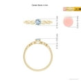 thumbnail image 4 of Angara Natural 0.2 Ct. Aquamarine Solitaire Ring in 14K Yellow Gold for Women (Ring Size: 11.5), 4 of 9