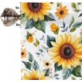 thumbnail image 3 of Sunflower Curtain Valance for Windows Vintage Summer Floral Window Treatments 1 Panel Short Curtains for Kitchen Windows Bathroom Bedroom,54 x 18 Inch, 3 of 6