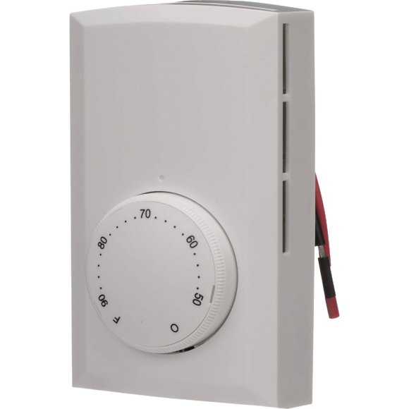 Termostato de pared Cadet T522-W para calentadores eléctricos de 22 A, color blanco