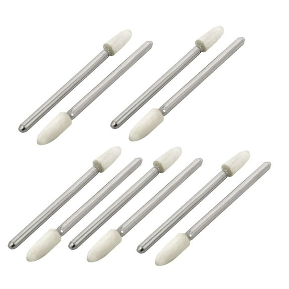 2.35mm Shank 4mm Tapered Felt Head Grinding Mounted Point Polishing Tool 10pcs