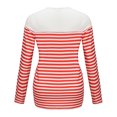 thumbnail image 3 of Lispipm Maternity Pullover for Women 2026 Spring Crewneck Sweatshirts Stripe Casual Tops for Ladies Daily Outdoor Shopping Red S, 3 of 5