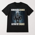 thumbnail image 3 of Human By Chance Alpha By Choice Wolf Graphic T-Shirt, Unisex Classic Fit, 3 of 9