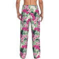 thumbnail image 3 of Goofa Orchids Flowers Printed Soft Pajama Pants for Men, Wide Leg Comfy Casual Lounge Yoga Pants-Large, 3 of 9