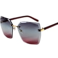 thumbnail image 2 of gafas de sol de las mujeres Gafas De Sol Sin Montura Cuadradas Para Mujer De Moda Gafas De Sol Gris Rojo gris rojo Magideal gafas de sol de las mujeres, 2 of 5