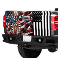thumbnail image 3 of Lotusprinthandmade Dog Us Flag 4th July Independence Day Tailgate Wrap 2 Sizes 24"x58", 3 of 5