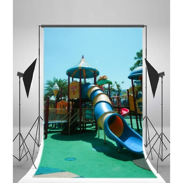 Fotografía Parque infantil 150x220cm Tobogán para Niños Trampolín Bebé ABPHQTO