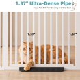 thumbnail image 3 of 55" Extra Tall Pet Gate for Cat/Dog, 32.68"-38.19" Wide, 1.18" Ultra Narrow Spacing Dog Gate, No Drilling Pressure Mounted Cat Fence Safety Gate for Stairs, Doorways, Hallways-140cm,White,1, 3 of 10