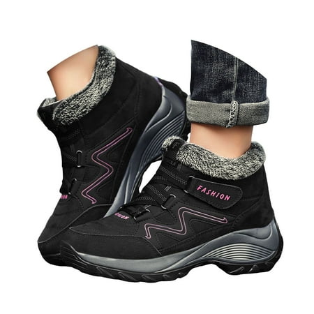 

Oyedens Hiking Snow Boots for Women Waterproof Non Slip Plush Warm Winter Trekking Climbing Sneakers