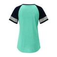 thumbnail image 4 of Womens Casual Fashion Printed Crew Neck Short Sleeve Pullover T Shirt Striped Womens Shirt Womens Striped Tee Shirts Short Sleeve plus Size T Shirts Womens Tees Active Shirts Women Short Sleeve Ladies, 4 of 4