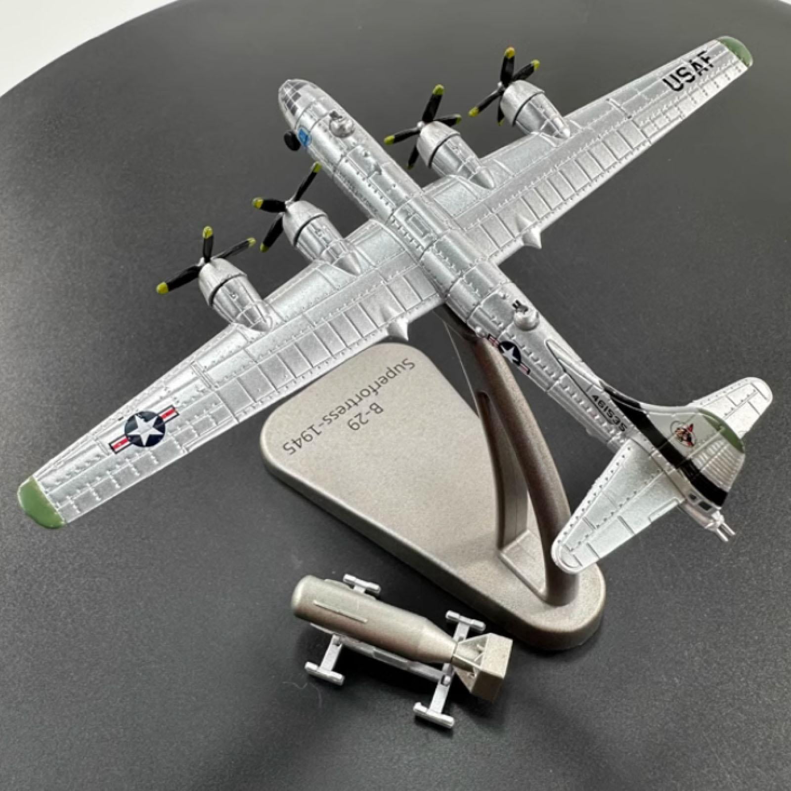 NATEFEMIN Detailed US B 29 Superfortress Alloy Aircraft Model 1 300 Scale with Little Boy Missile Aviation Enthusiasts Home Decoration