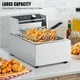thumbnail image 2 of Freidora Eléctrica Comercial de 6/10/12L con Doble Tanque, Canasta y Tapa, Freidora de Acero Inoxidable para Papas Fritas y Aros de Cebolla, 2 of 6