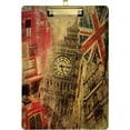 thumbnail image 1 of FMSHPON London Big Ben British Flag Vintage Clipboard Hardboard Wood Nursing Clip Board and Pull for Standard A4 Letter 13x9 inches, 1 of 8