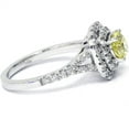thumbnail image 2 of Pompeii 1 1/2 Ct Canary Cushion Diamond Double Halo Engagement Ring 14K White Gold, 2 of 5