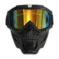 thumbnail image 1 of Motorcycle Goggles Detachable Skull Mask Wind Proof Lens Full Face Mask Safety Sports Riding V5Z5, 1 of 1