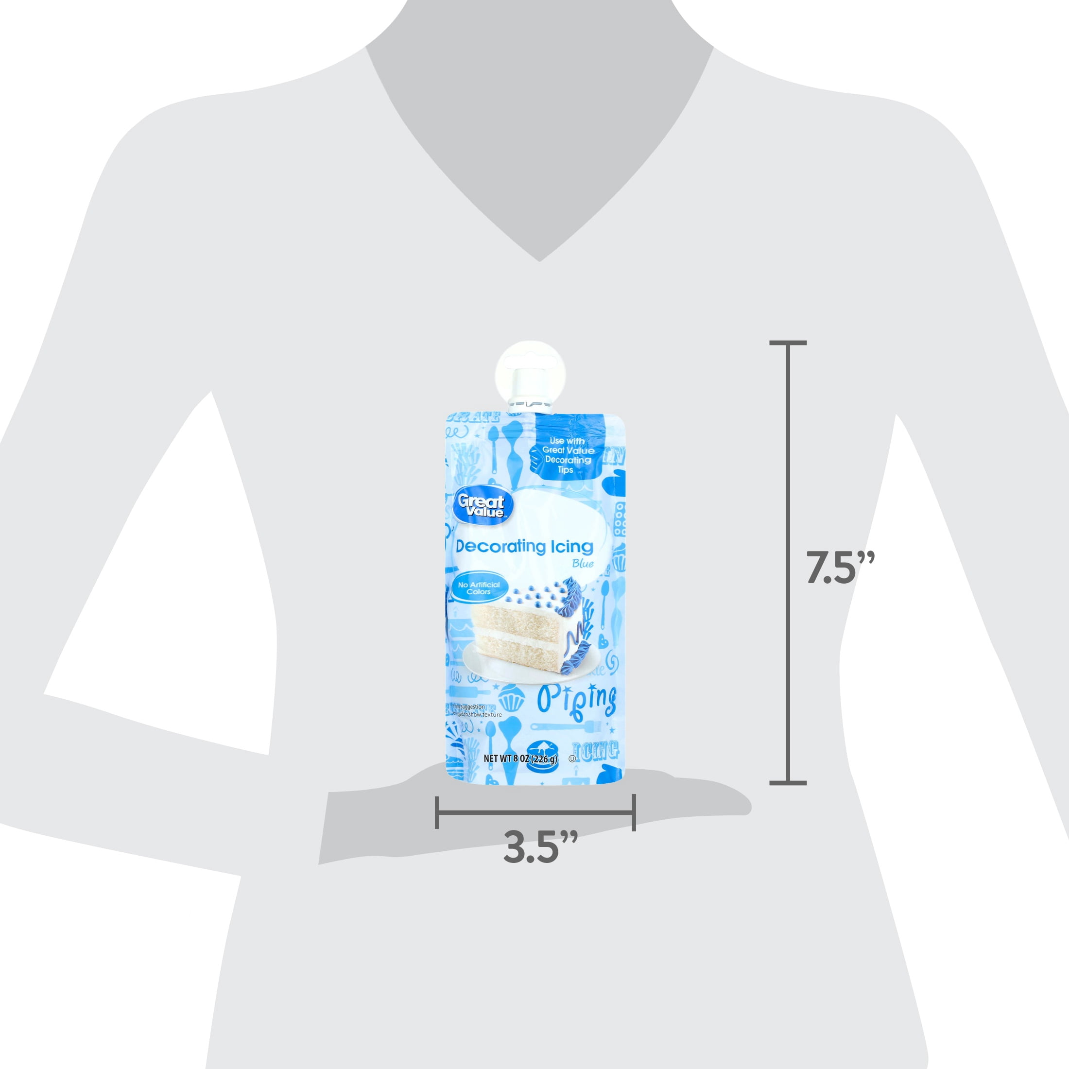 Great Value Decorating Icing, Blue, 8 oz