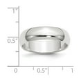 thumbnail image 2 of 10k White Gold Solid Polished 6mm Half Round Band Size 13.5 Ring Ring for Women and Men, 2 of 2
