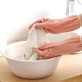 thumbnail image 4 of WSZZL Dishwashing Gloves, Waterproof Rubber Gloves, Warm Fleece Lined, Anti-Slip Texture, Elastic Cuff, Durable Kitchen Gloves, Ideal for Dishwashing and Laundry, 4 of 4