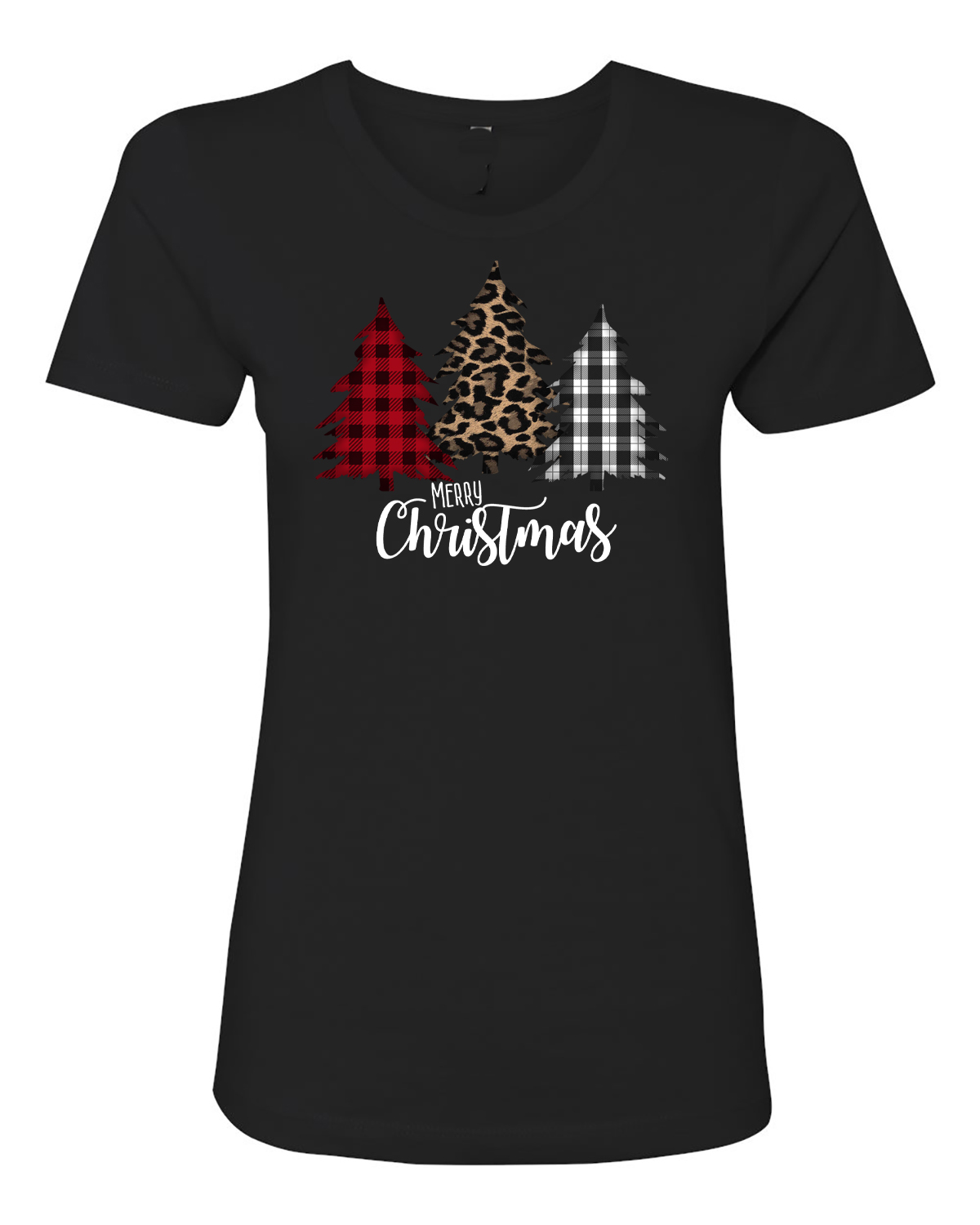 leopard print christmas tree shirt